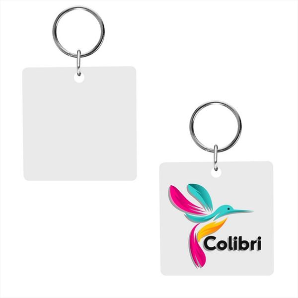 KH20102 Acrylic Square Key Tag With Full Color Custom Imprint